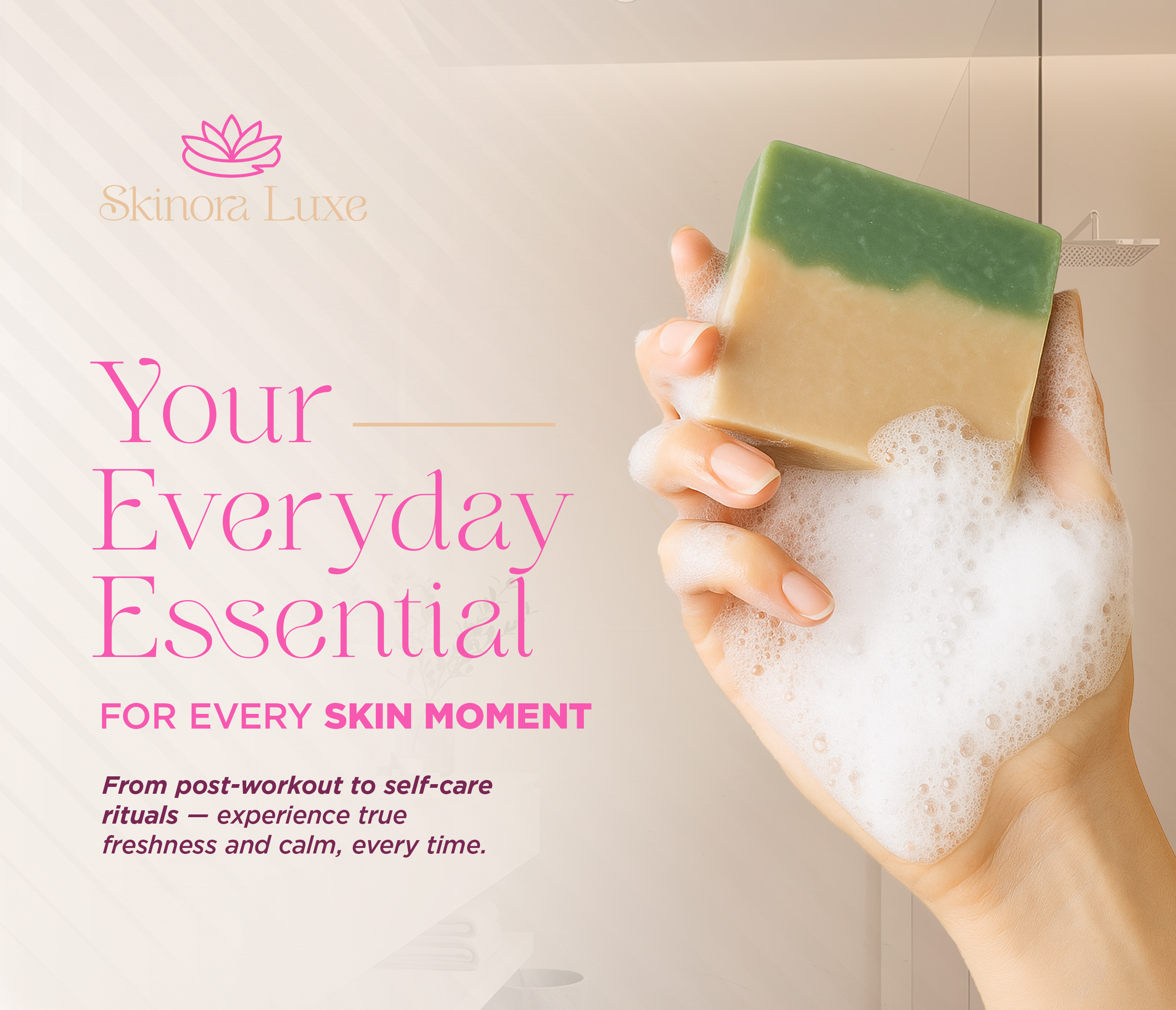 SKINORA LUXE Aloe & Cucumber Bar Soap for Men and Women – Refreshing Soap Bar for Daily Bath, Hydrating Body Soap Bars with Aloe Vera & Natural Oils – Vegan Bath Soap Bars for Skin Care