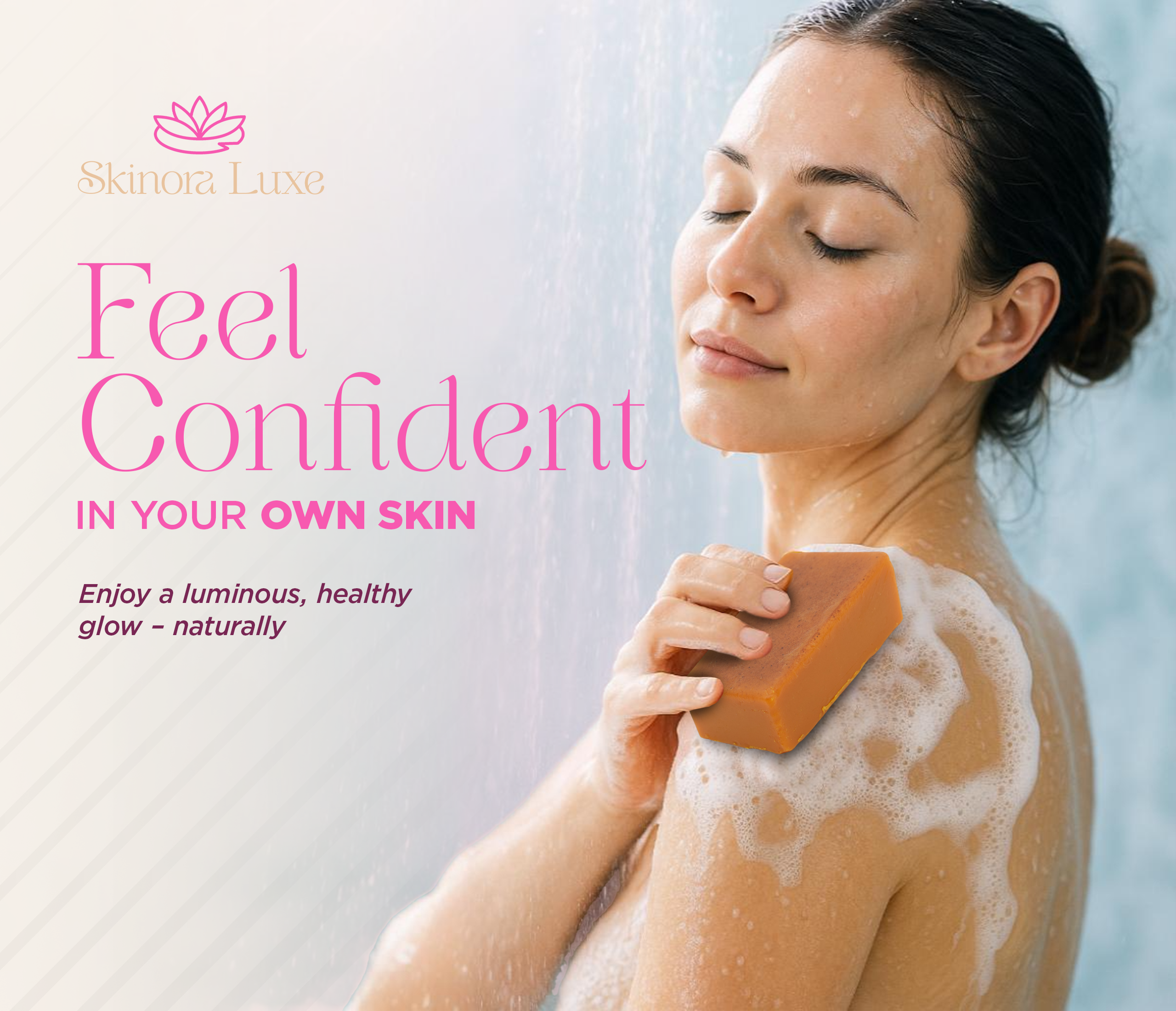 SKINORA LUXE Kojic Acid & Turmeric Bar Soap – Brightening Soap Bar for Face & Body – Hydrating Body Soap Bars with Shea Butter & Coconut Oil – Gentle Bath Soap for Men & Women